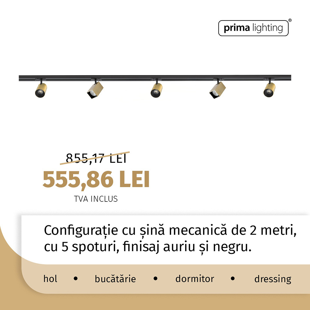 Sisteme iluminat pe șine