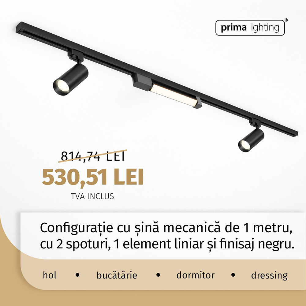 Sisteme iluminat pe șine